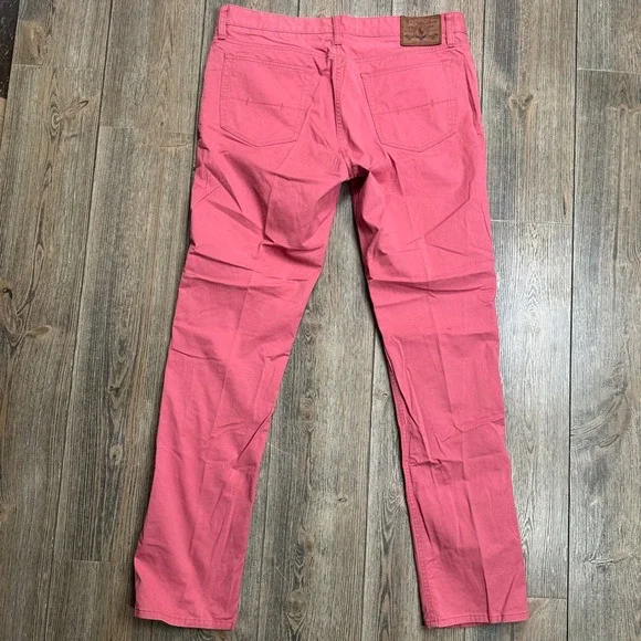 Polo Ralph Lauren Mens Slim Straight Fit Pink Stretch Cotton Pants 34x32 - Picture 5 of 12
